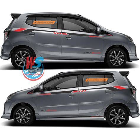 Cutting Sticker Mobil Agya Biru