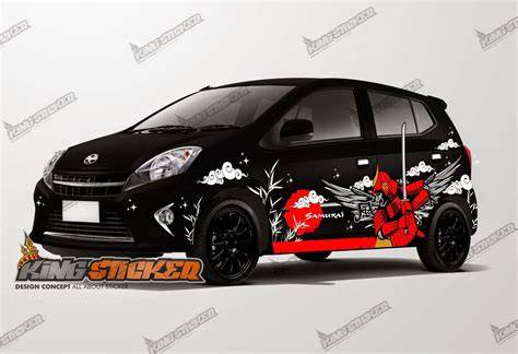 Cutting Sticker Mobil Agya Hitam