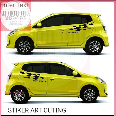 Cutting Sticker Mobil Agya Minimalis