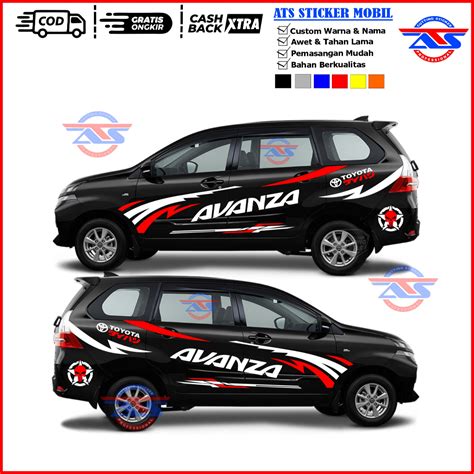 Cutting Sticker Mobil Avanza Biru