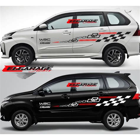 Cutting Sticker Mobil Avanza Hitam