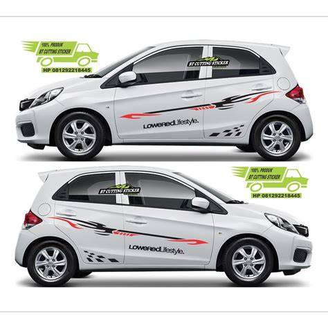 Cutting Sticker Mobil Brio Silver