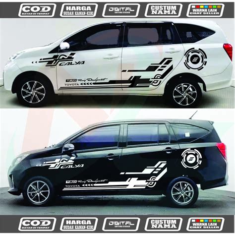 Cutting Sticker Mobil Calya Hitam