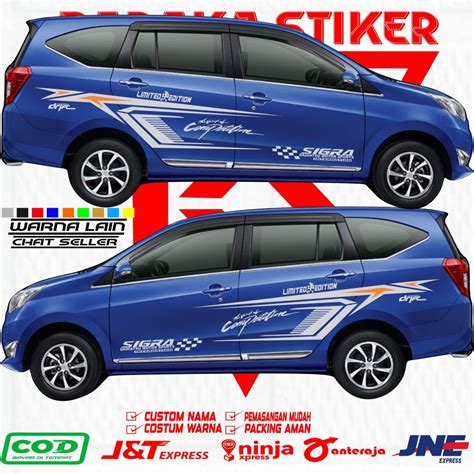 Cutting Sticker Mobil Calya Orange