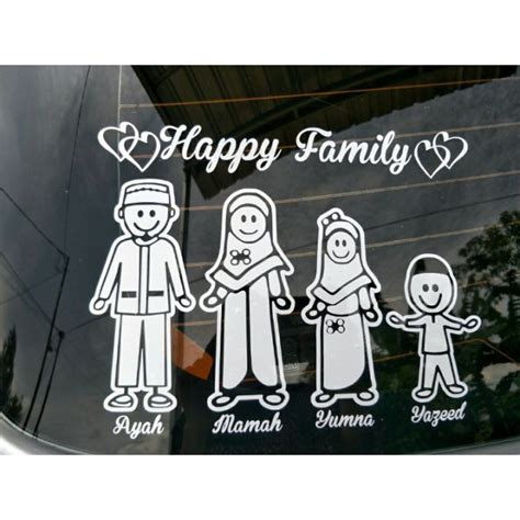 Cutting Sticker Mobil Family