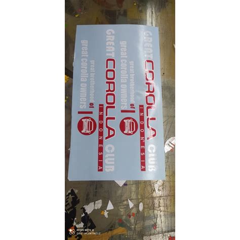 Cutting Sticker Mobil Great Corolla