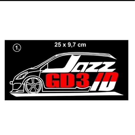 Cutting Sticker Mobil Jazz Gd3