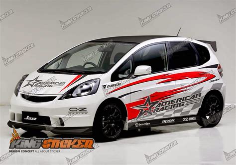 Cutting Sticker Mobil Jazz Hitam