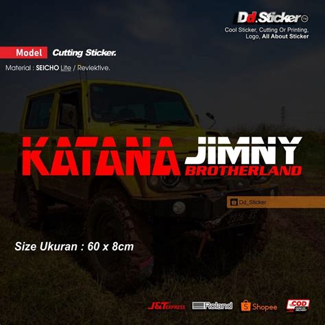 Cutting Sticker Mobil Jimny Katana