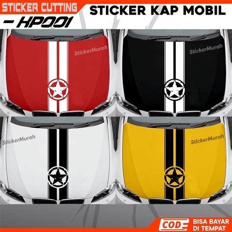 Cutting Sticker Mobil Kap
