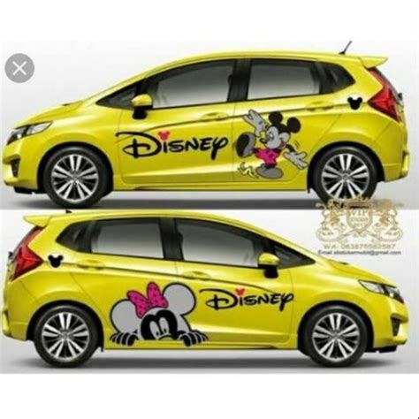 Cutting Sticker Mobil Motif Kartun