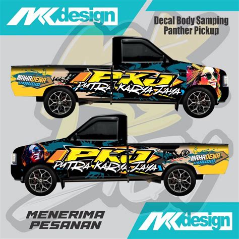 Cutting Sticker Mobil Pick Up Panther