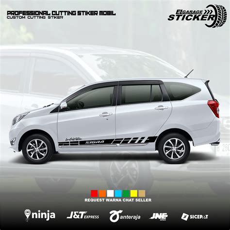 Cutting Sticker Mobil Putih Minimalis