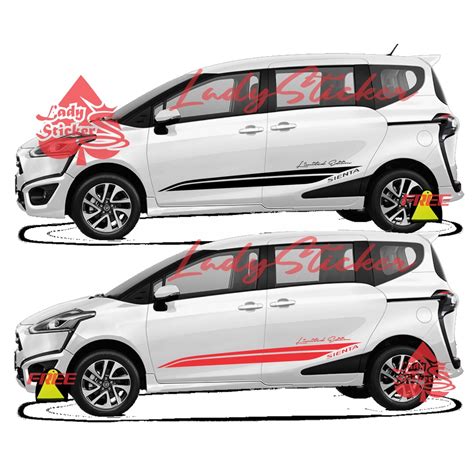 Cutting Sticker Mobil Toyota Sienta