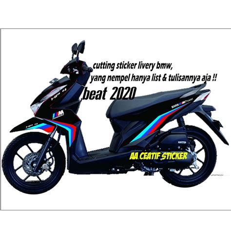 Cutting Sticker Motor Beat Hitam