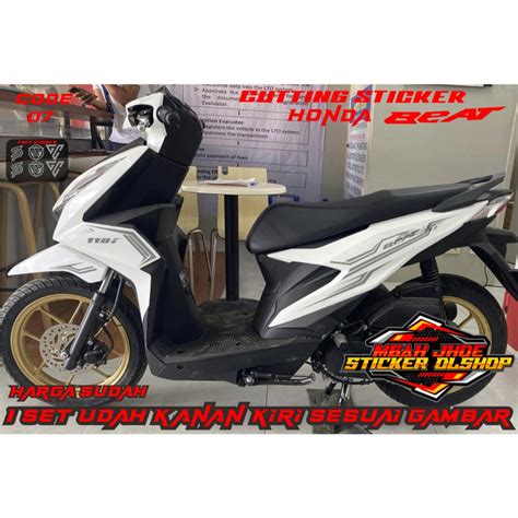Cutting Sticker Motor Beat Putih