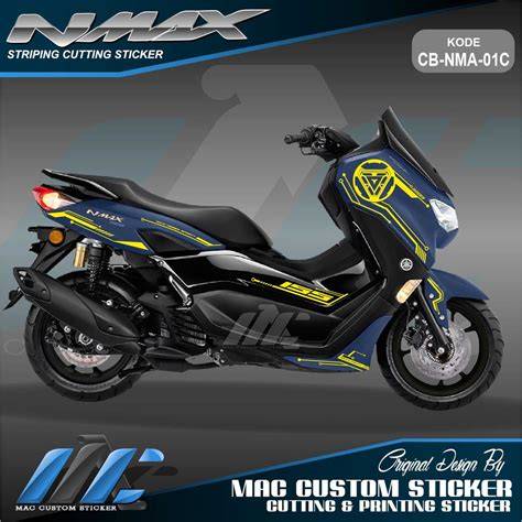 Cutting Sticker Motor Nmax Biru