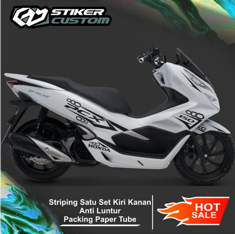 Cutting Sticker Motor Pcx Putih