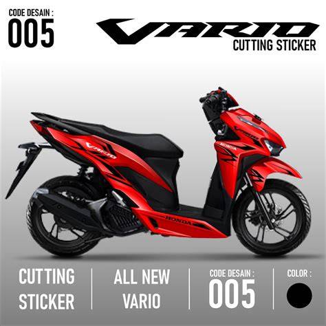 Cutting Sticker Motor Vario 150 Hitam