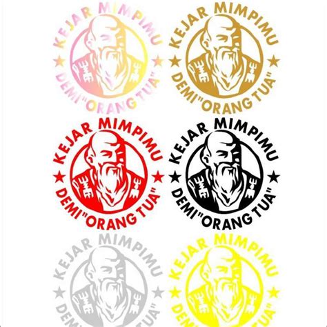 Cutting Sticker Orang Tua