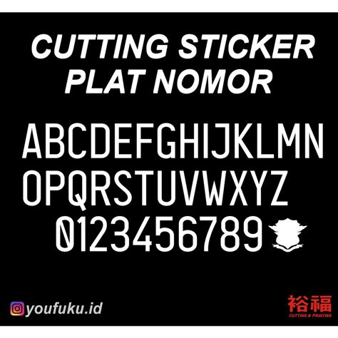 Cutting Sticker Plat Nomor