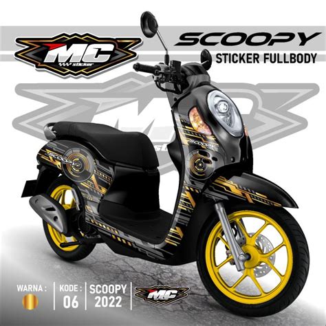 Cutting Sticker Scoopy Minimalis
