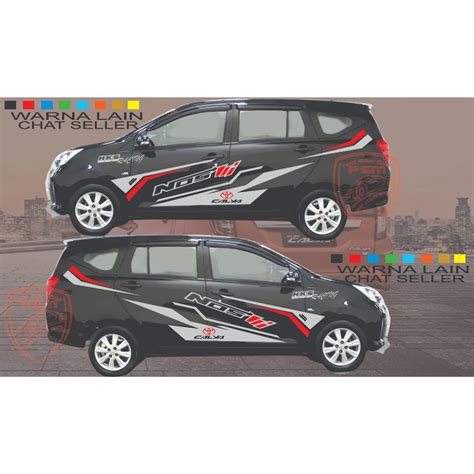 Cutting Sticker Toyota Calya Merah