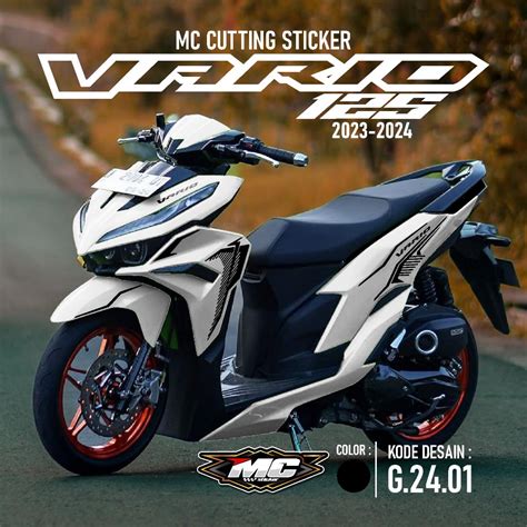 Cutting Sticker Vario 125 Putih