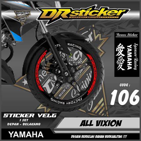 Cutting Sticker Velg Vixion