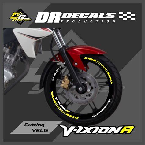 Cutting Sticker Vixion Old Merah
