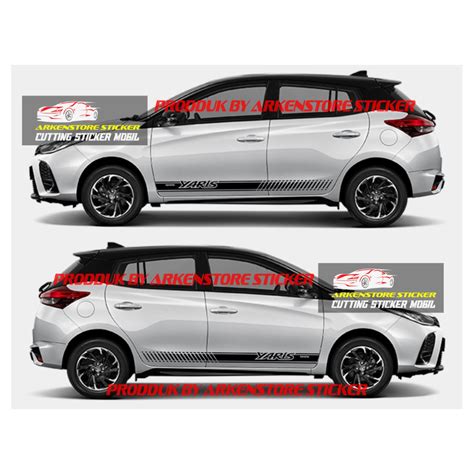 Cutting Sticker Yaris Putih