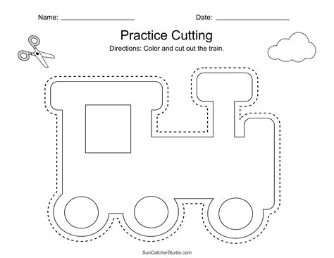 Cutting Worksheet For Preschoolers Printable