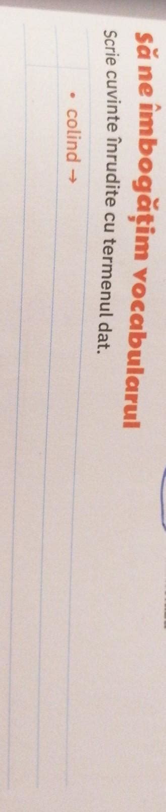 Cuvinte Inrudite Cu Colind