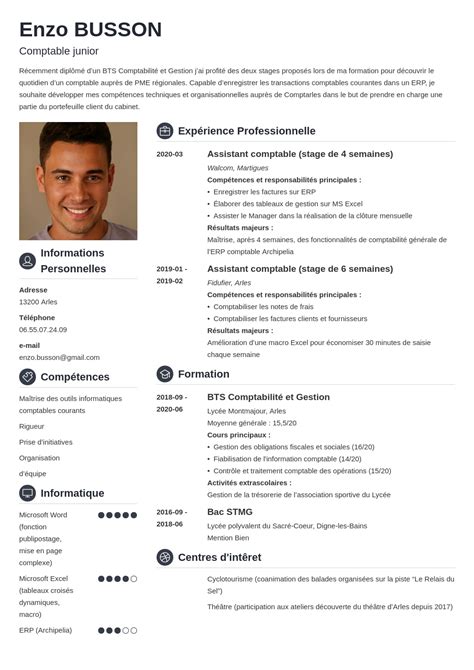 Exemple de CV sans expérience pour un premier emploi