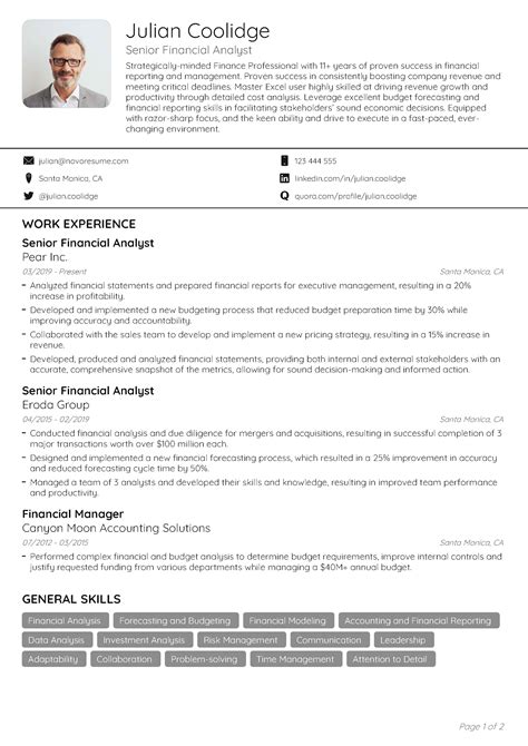 Cv Format Example