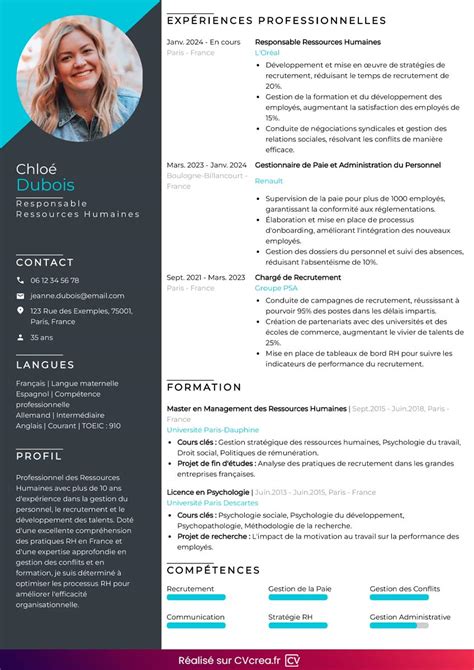 Cv Francais Exemple