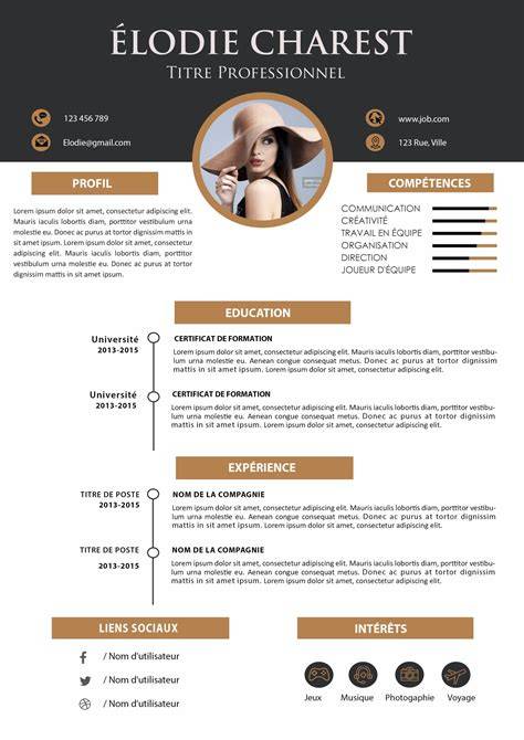 Cv Original Avec Photo