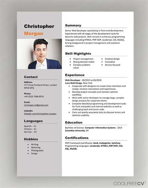 Cv Template Filetype Docx