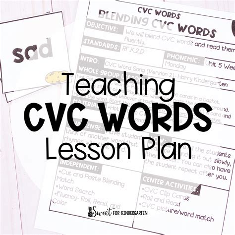 Cvc Words Lesson Plan