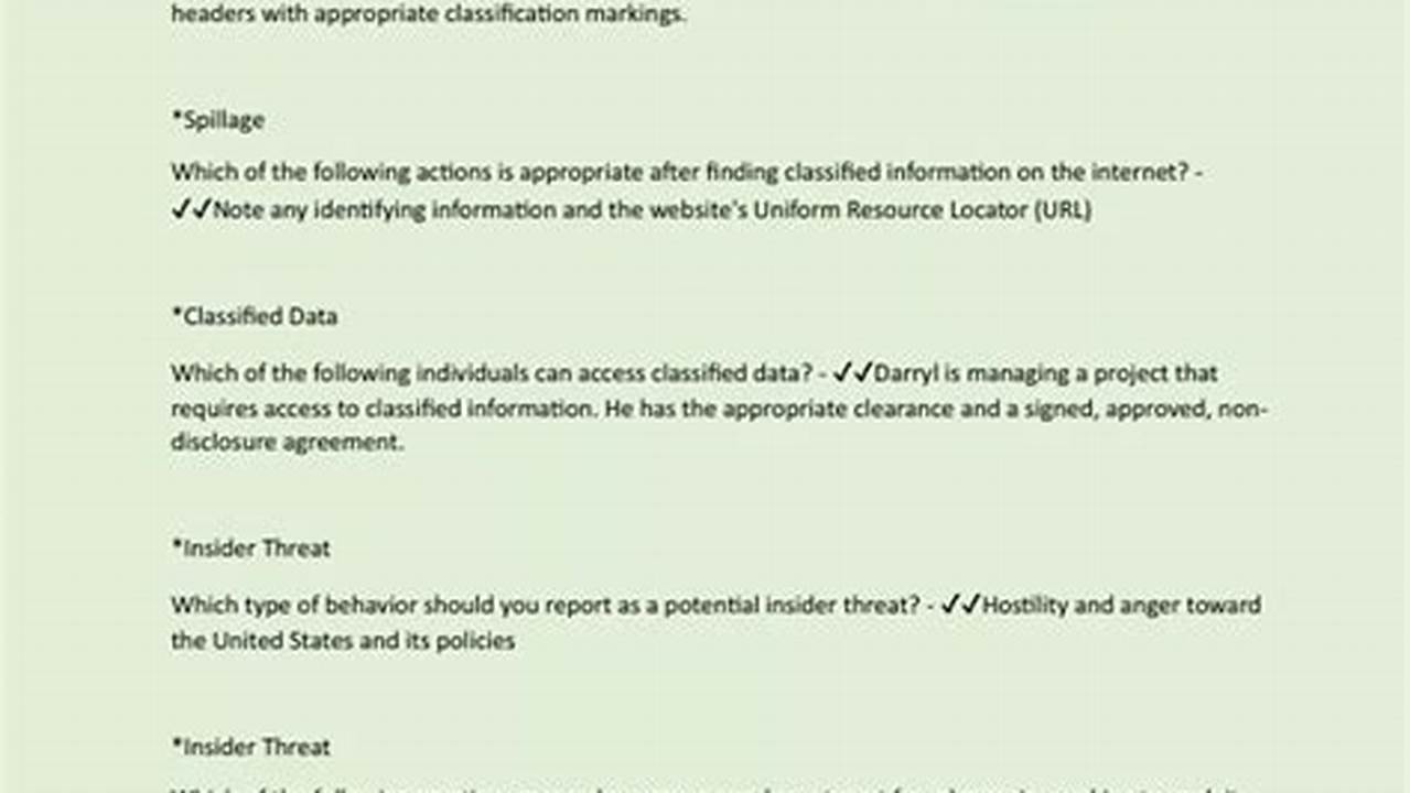 Cyber Awareness Challenge 2025 Pretest