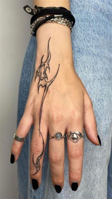 Cyber Sigilism Hand Tattoo