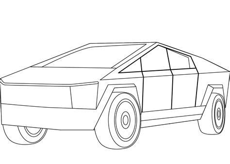 Cyber Truck Coloring Pages