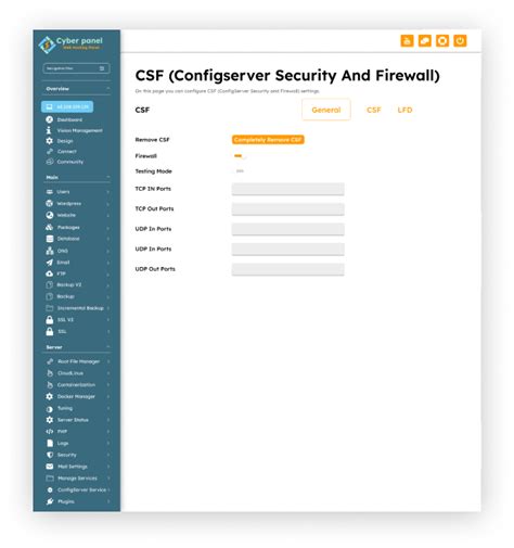 CyberPanel Security Features