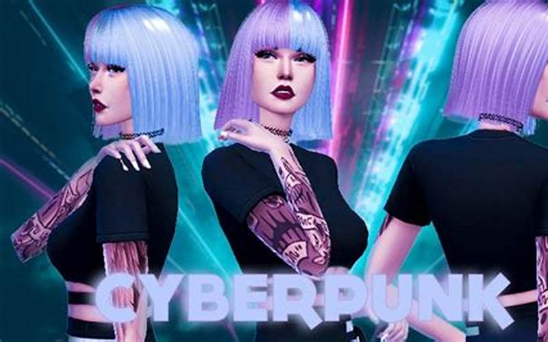 Cyberpunk Sims 4 Hair