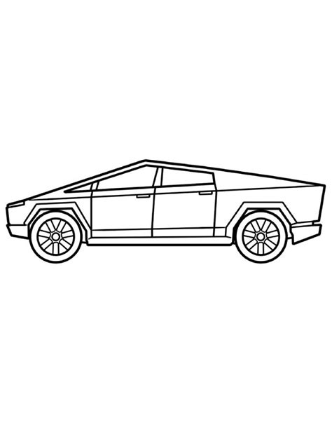 Cybertruck Coloring Page