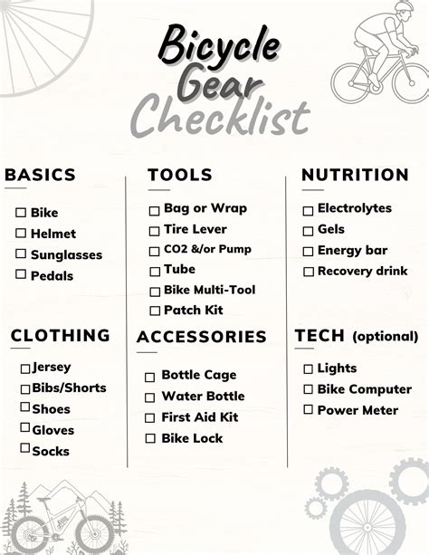 Cycling Gear Checklist