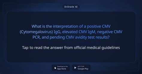 Cytomegalovirus PCR Test and interpretation
