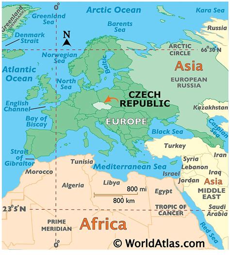 Czech Republic On World Map