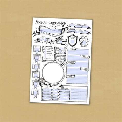 D&D Animal Companion Sheet