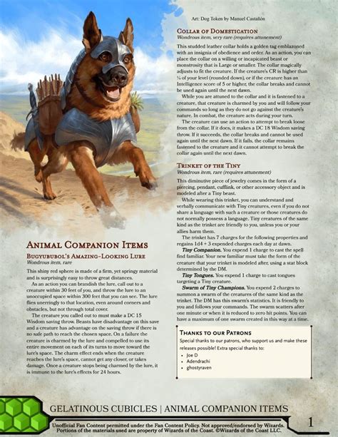 D&D Beyond Animal Companion